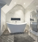 Picture of Timeless White Carrara Polished Marble Effect Porcelain Tiles