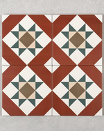 Picture of Marlow Red Patterned Tiles