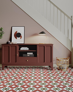 Picture of Marlow Red Patterned Tiles