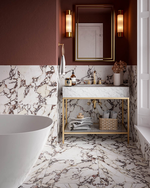 Picture of Calacatta Viola Nouveaux  Matte Marble Effect Porcelain Tiles