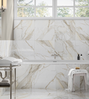 Picture of Gilded Ember Polished Marble Effect Porcelain Tiles 