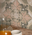 Picture of Lotus Sage Green Patterned Tiles