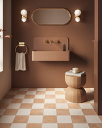 Picture of Terracotta Light Checkerboard Tiles