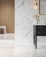 Picture of Chiara White Statuario Polished Marble Effect Porcelain Tiles