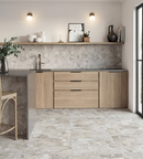 Picture of Salerno Greige Ceppo Stone Effect Porcelain Tiles