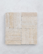 Picture of Dijon Seasoned Limestone  Herringbone Cobbles