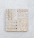 Picture of Dijon Seasoned Limestone  Herringbone Cobbles